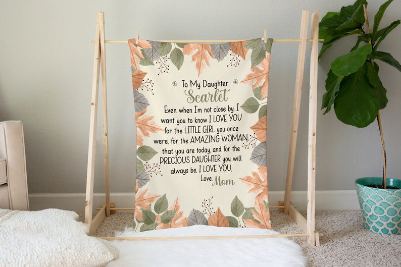 Custom Name To My Daughter Blanket Personalized I Love You My Daughter Blanket