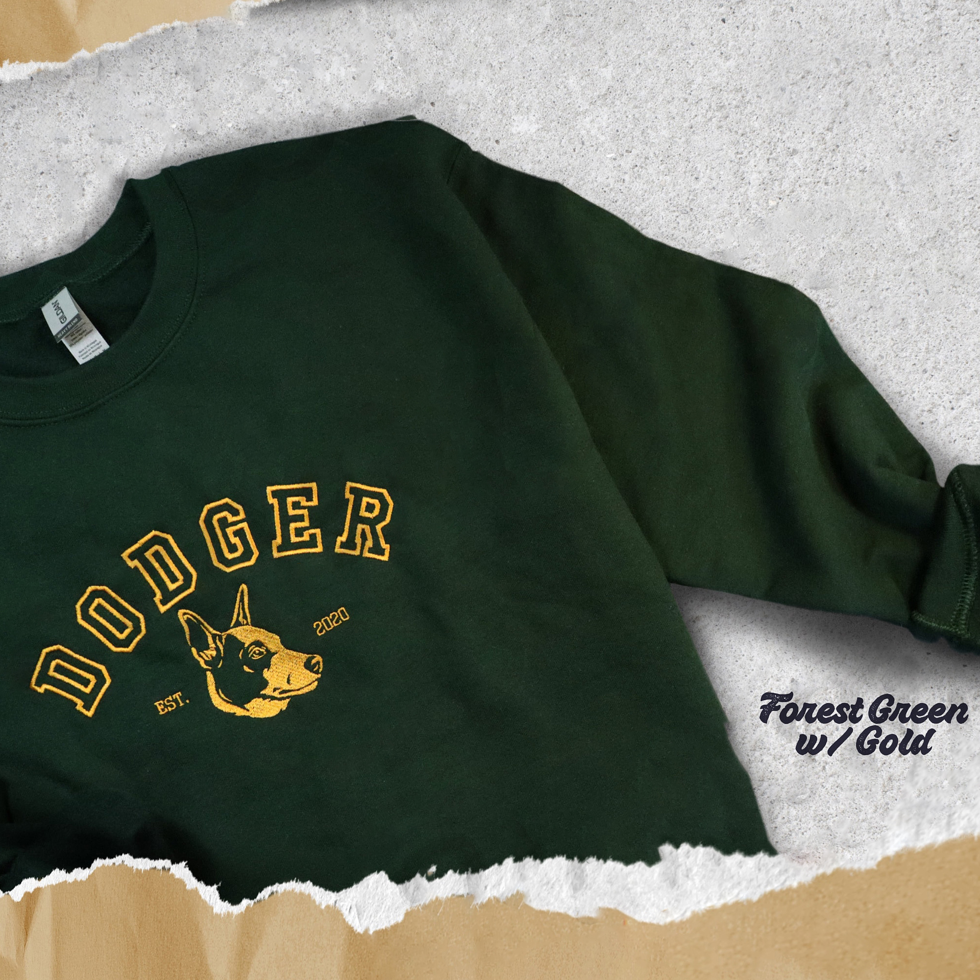 Personalized Pet Photo Embroidered Pet College Sweatshirt/Hoodie T-shirt