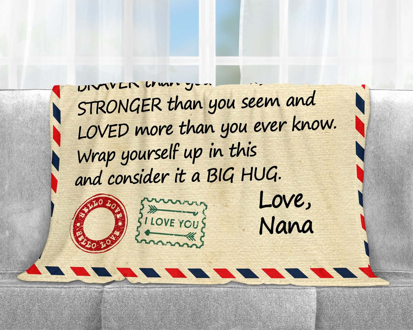 Letter Blanket To Granddaughter When You Feel Overwhelmed Christmas Gift
