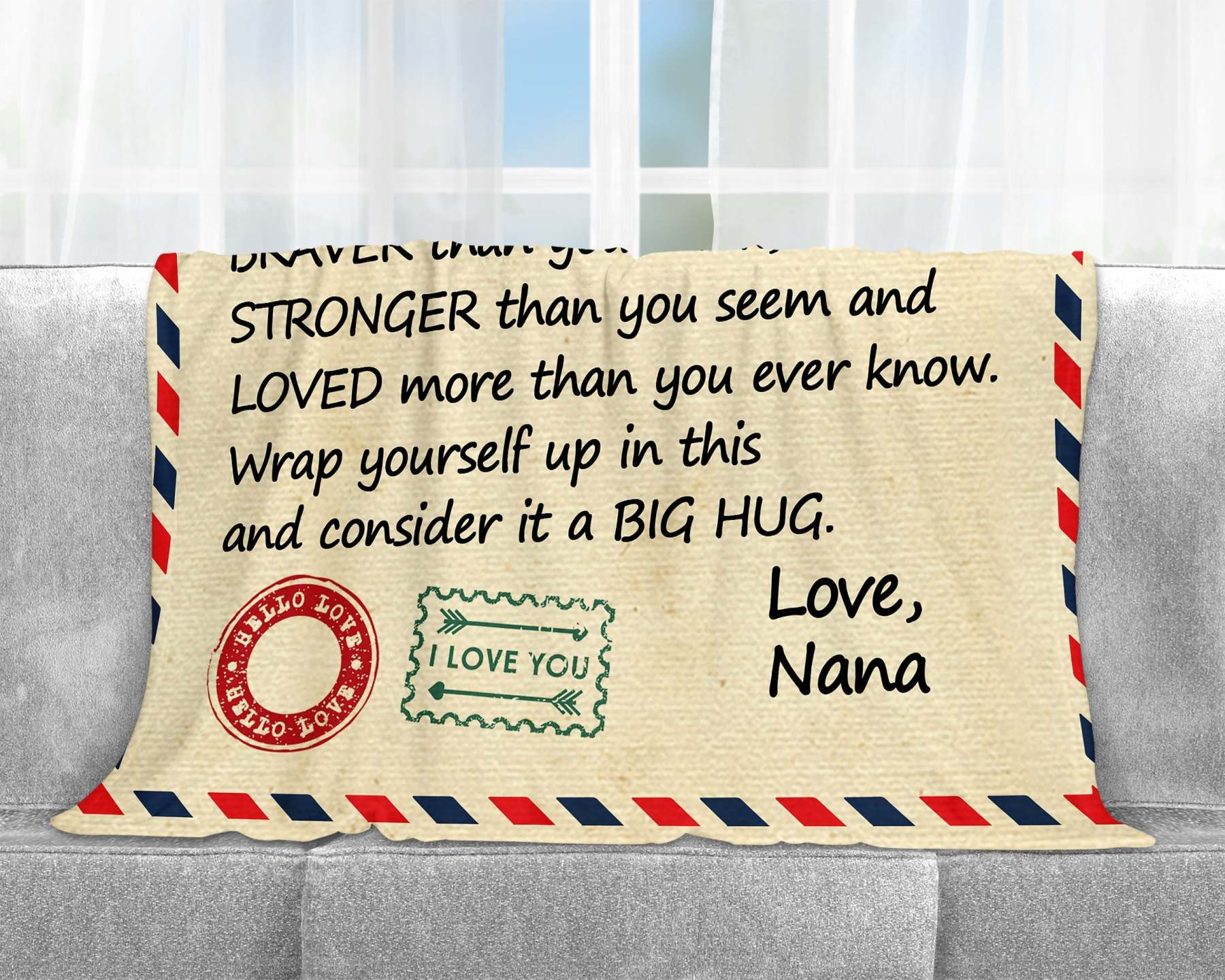 Letter Blanket To Granddaughter When You Feel Overwhelmed Christmas Gift