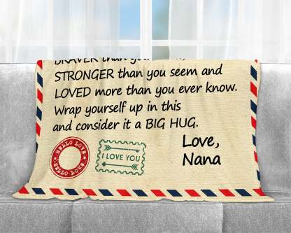 Letter Blanket To Granddaughter When You Feel Overwhelmed Christmas Gift