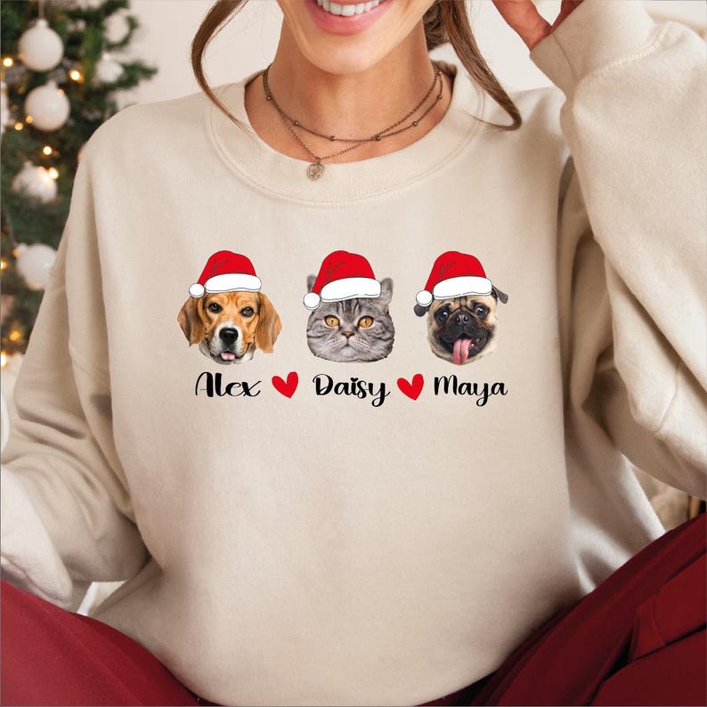 Personalized Christmas Dog Sweatshirt – Funny Holiday Dogs Shirt, Xmas Dog Sweater