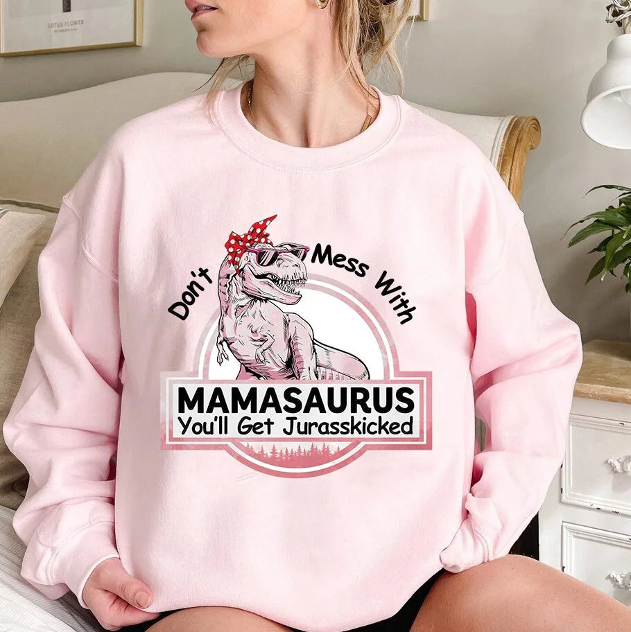 Don't Mess With Mamasaurus- Custom T-Shirt/Hoodie For Mom-ilovevango