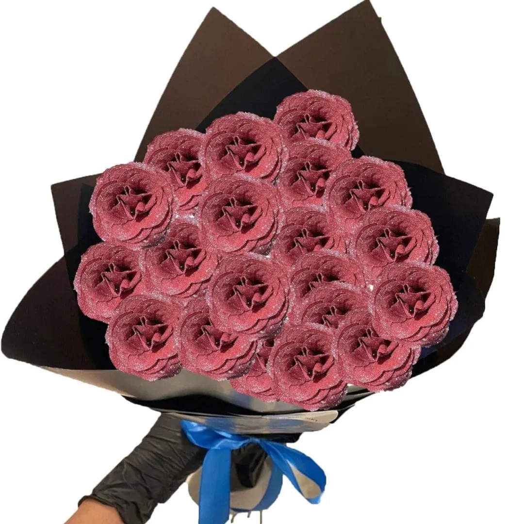 💕Glitter Rose Bouquet💕Couple Glitter Everlasting Rose Bouquet (Never Wither)