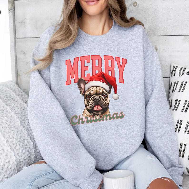 Custom Merry Christmas Dog Sweater, Dog Mom / Dog Dad Sweatshirt