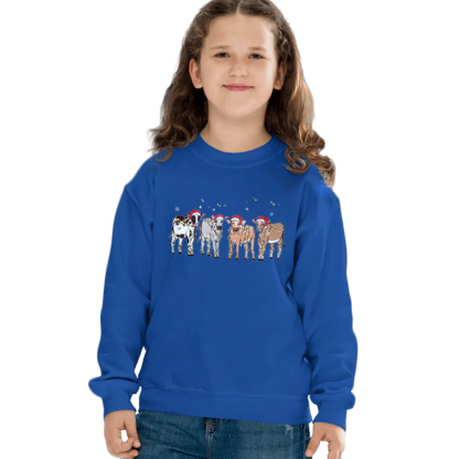 Cow Lover Animals Holiday Christmas Sweatshirt