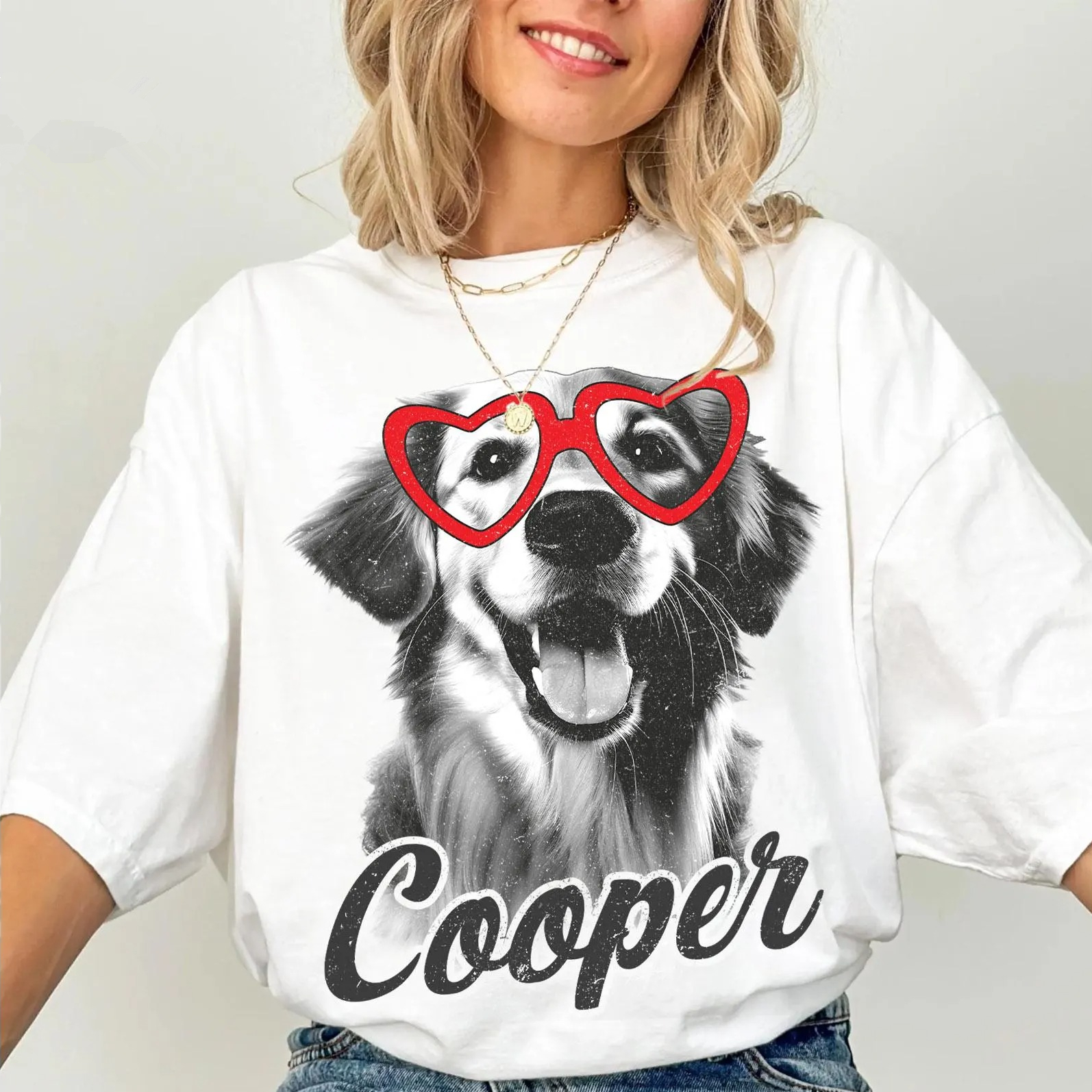 Custom Photo Dog Valentine Shirt, Dog Mom Dog Dad Tee, Valentine Sweatshirt