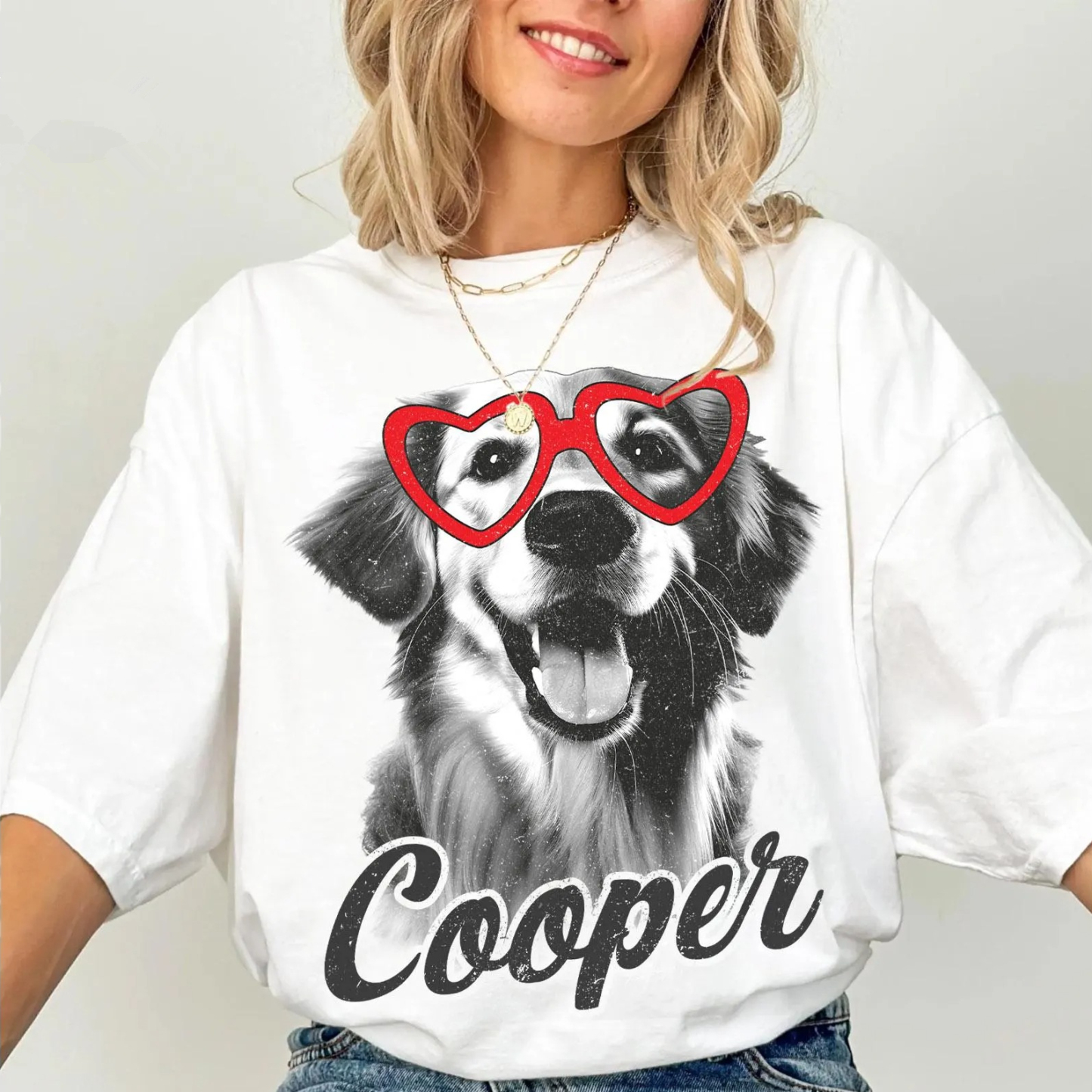 Custom Photo Dog Valentine Shirt, Dog Mom Dog Dad Tee, Valentine Sweatshirt