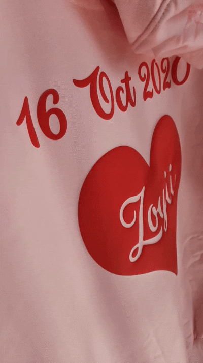 3D Puff Print Personalized Name & Date Couple Hoodies