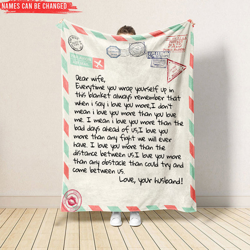 Personalized LOVE Letter Blanket For Wife Birthday Gift