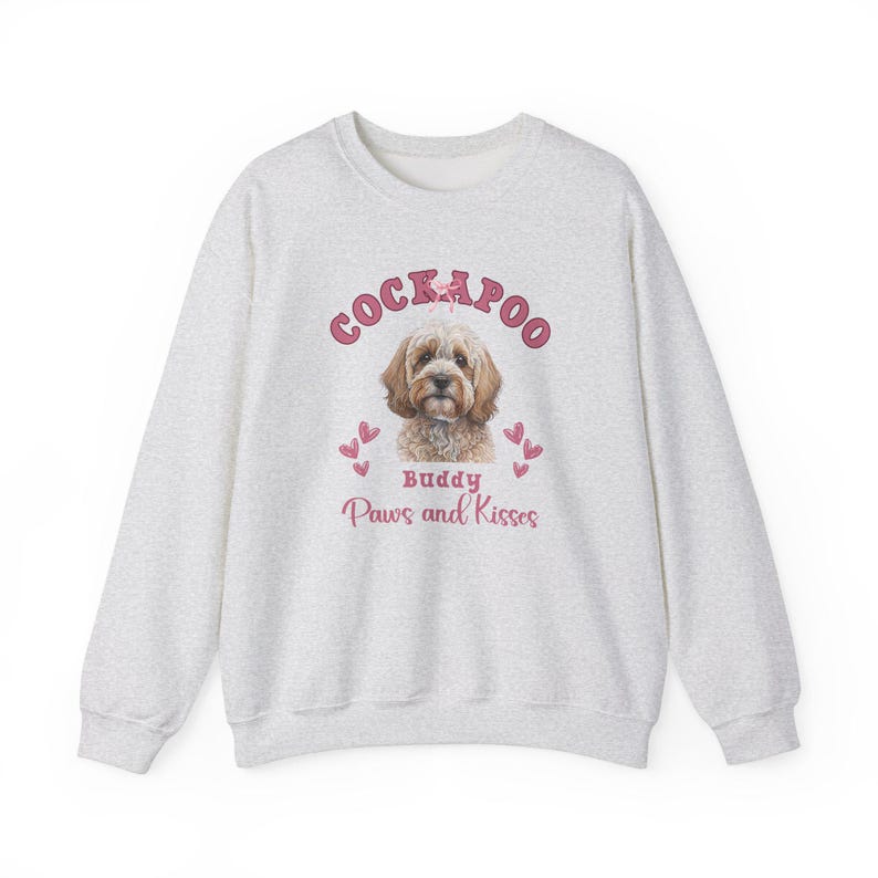 Paws and Kisses Custom Dog Photo & Breed Sweatshirt, Valentine Dog Lover Gifts