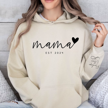 Infinite Love to Mom-Custom Mama Sweatshirt with Kids Names On Sleeve