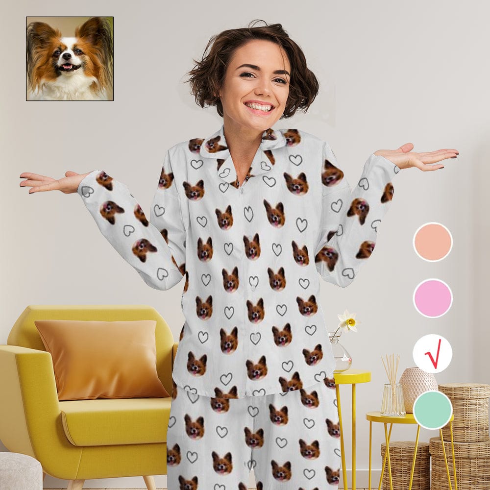 Custom Face Pajama Sets Pet Face on Women's Sleepwear