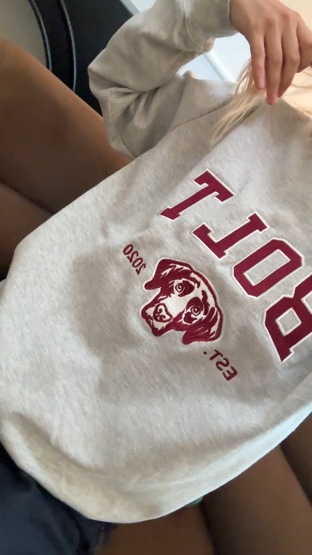 PetFiestas® Custom Pet Varsity Style Embroidered Sweatshirt Hoodie T-shirt