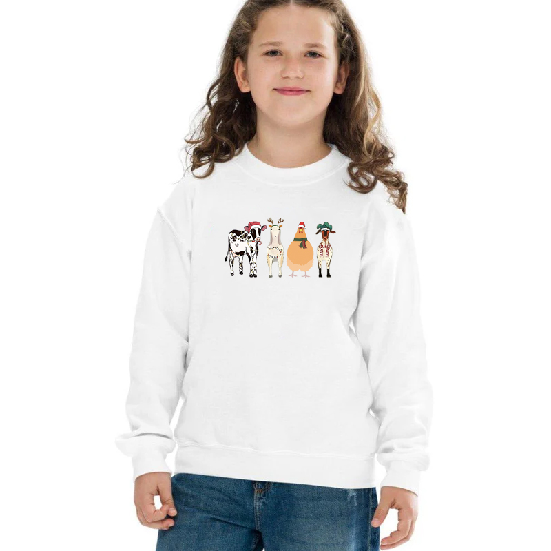 Custom Farm Animal Christmas Sweatshirt – Perfect Holiday Gift for Farm Animal Lovers