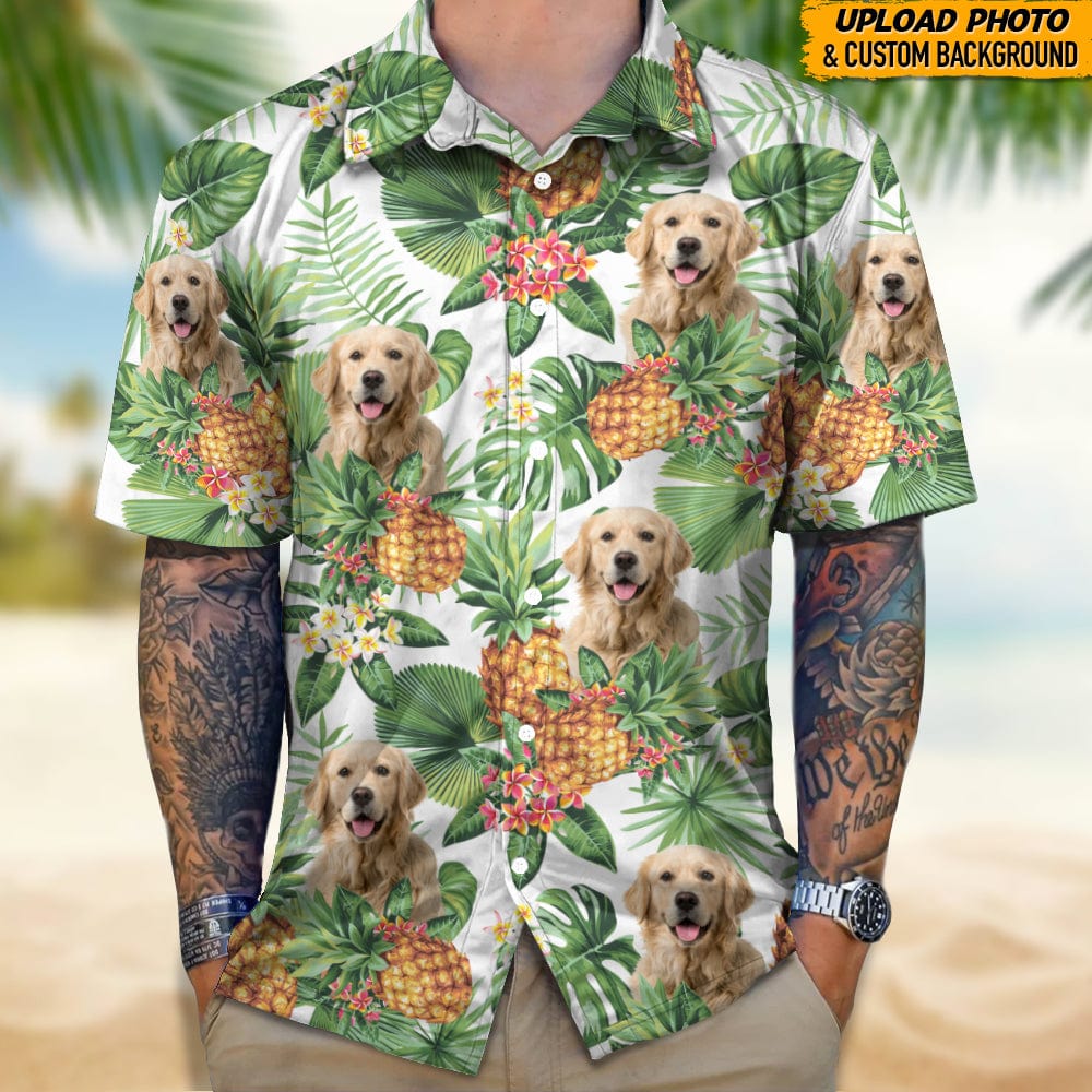 Custom Dog Photo Hawaii Shirt Gifts For Pet Lover