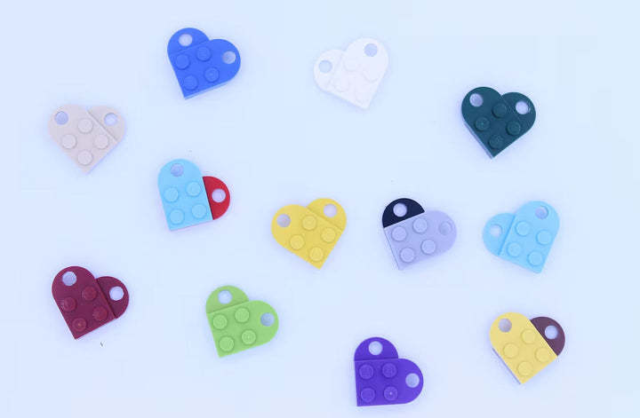 Brick Heart Keychain Set-ilovevango
