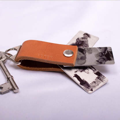 Personalized Leather Keychain For Him