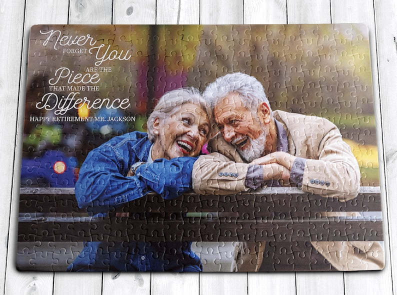 Personalized Puzzle, Retirement Gift, Gift for Retirement, Retirement Gift Ideas, Custom Puzzle, Jigsaw Puzzle, Picture Puzzle, Photo Puzzle-ilovevango