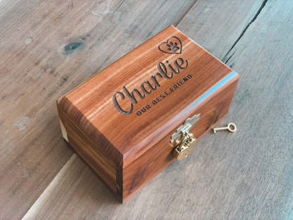 Cedar Paw Print Pet Urn + Lock/Wood Box /Aromatic Eastern Cedar Urn/Cremation Urn/Cat Urn/Dog Urn /Box for ashes/Cedar Box-ilovevango