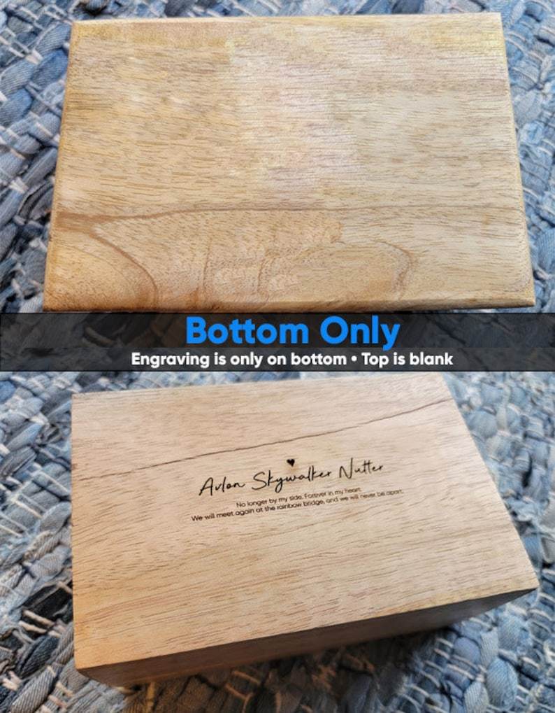 Personalized Rainbow Pet Urn, Pet Remains Wood Box, Cremation Cat Ashes, Urn Box Dog Ashes, Custom Funeral Box, Rainbow Bridge Box, Keepsake-ilovevango