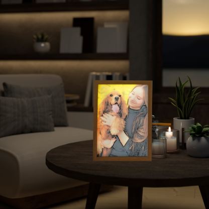 Custom LED Light Painting by Photo, Shadow Box Painting, Bedside Desk Lamp, Home Decor, Wall Hanging Art, Birthday Gifts, Anniversary Gifts-ilovevango