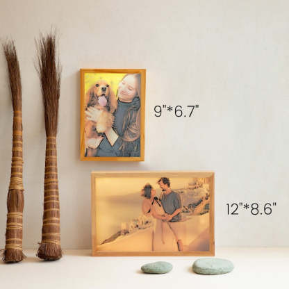 Custom LED Light Painting by Photo, Shadow Box Painting, Bedside Desk Lamp, Home Decor, Wall Hanging Art, Birthday Gifts, Anniversary Gifts-ilovevango