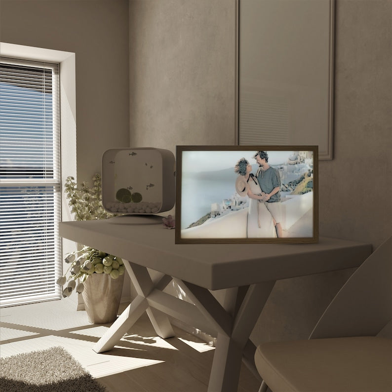 Custom LED Light Painting by Photo, Shadow Box Painting, Bedside Desk Lamp, Home Decor, Wall Hanging Art, Birthday Gifts, Anniversary Gifts-ilovevango