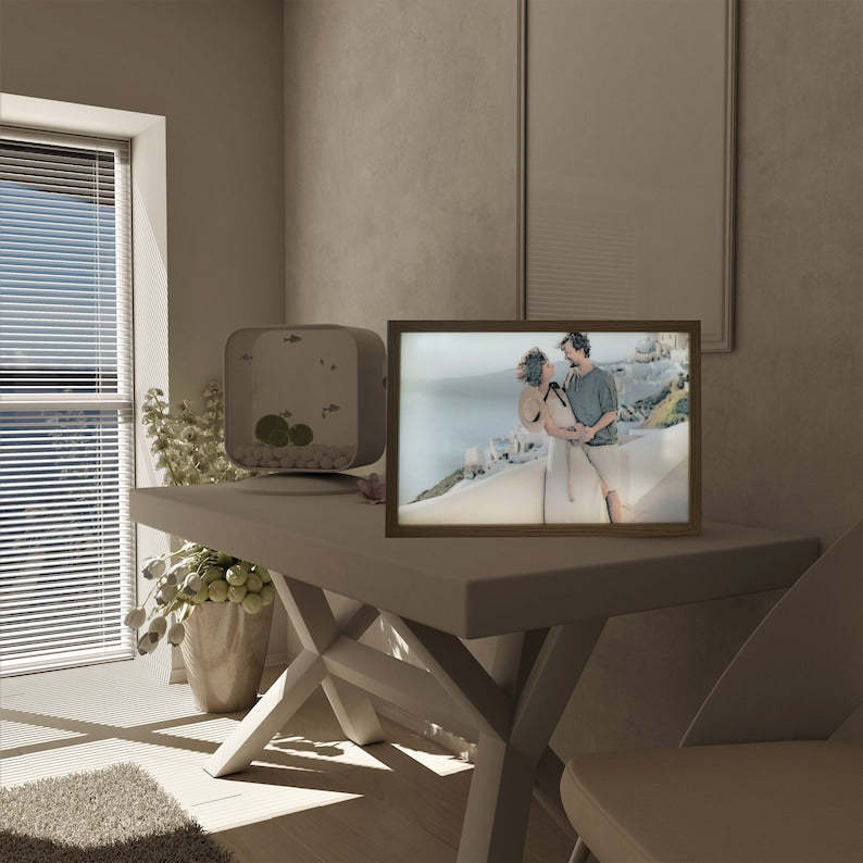 Custom LED Light Painting by Photo, Shadow Box Painting, Bedside Desk Lamp, Home Decor, Wall Hanging Art, Birthday Gifts, Anniversary Gifts-ilovevango