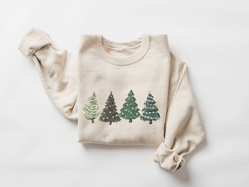 Green Tree Christmas Sweater, Christmas Sweater, Christmas Crewneck, Christmas Tree Sweatshirt, Holiday Sweaters for Women, Winter Sweatshir