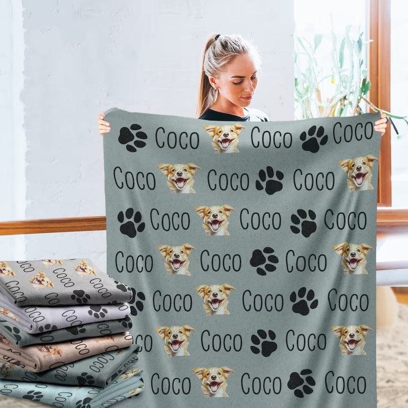 Personalized Pet Blanket | Custom Bedding for Pets | Customized Blankets for Dog and Cats | Blankets for pets-ilovevango