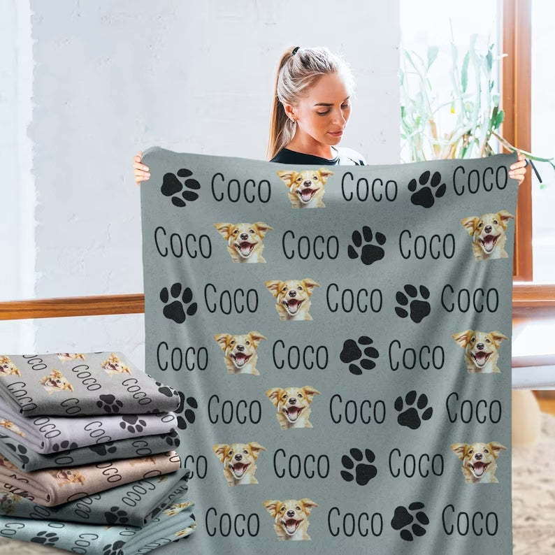 Personalized Pet Blanket | Custom Bedding for Pets | Customized Blankets for Dog and Cats | Blankets for pets-ilovevango