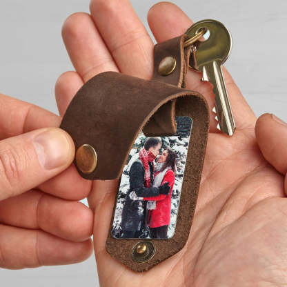Family Photo Keychain Gift for Father-ilovevango