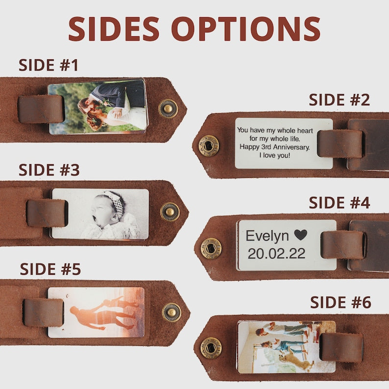 Family Photo Keychain Gift for Father-ilovevango