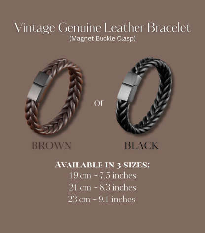 Custom Men's Leather Bracelet: Engraved Family Names, Personalized Anniversary & Birthday Gift for Dad, Husband - Unique Handmade Bracelet-ilovevango