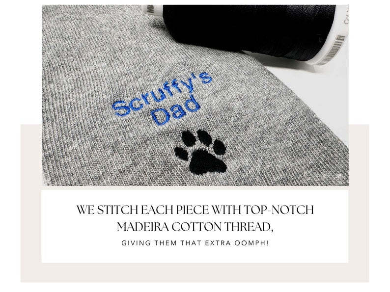 Custom Pet Parent Socks with Embroidered Cat or Dog Name & Paw Print | Personalised Gift for Animal Lovers-ilovevango