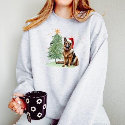 Custom Dog Christmas Tree Sweater, Xmas Jumper, Gift for Dog Lover, Dog Mama, Custom Photo Personalized Dog Sweatshirt