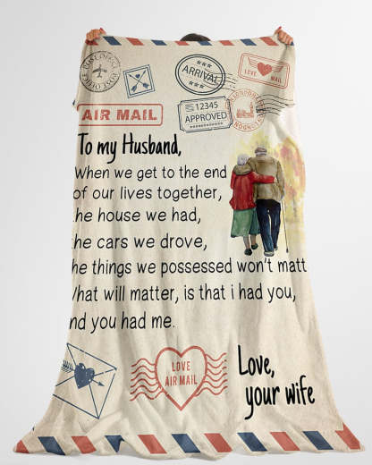 Personalized To My Husband Love Your Wife| Fleece Sherpa Woven Blankets| Gifts For Husband-ilovevango
