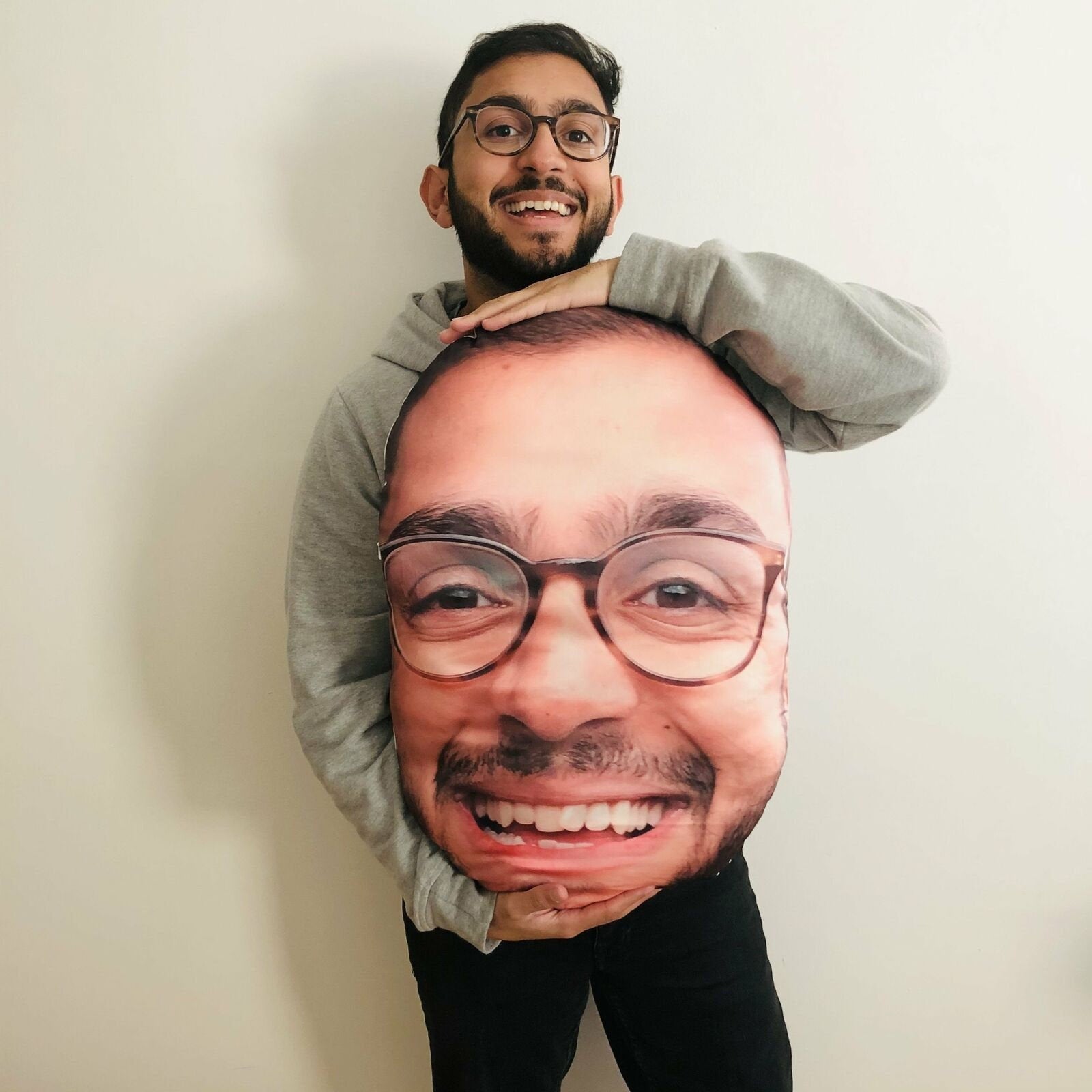 Big Giant Face Cushion Pillow | Custom Personalised Novelty Fathers Day Birthday Anniversary Present Wedding Funny Gift-ilovevango