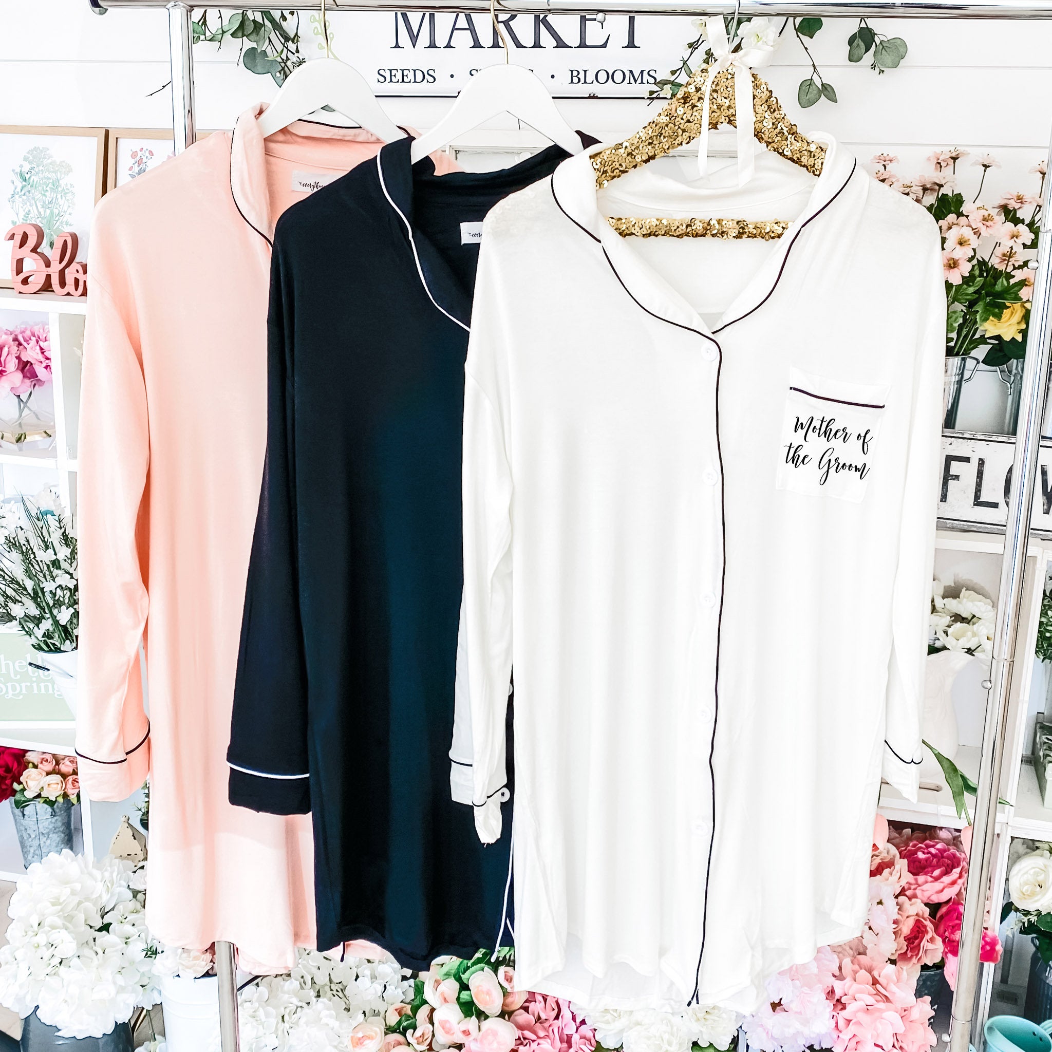 Mother of the Bride Pajamas Gift for Mother of the Bride Sleep Shirt Mother of the Bride Button Down Shirt Mother of the Groom Sleep Shirt-ilovevango