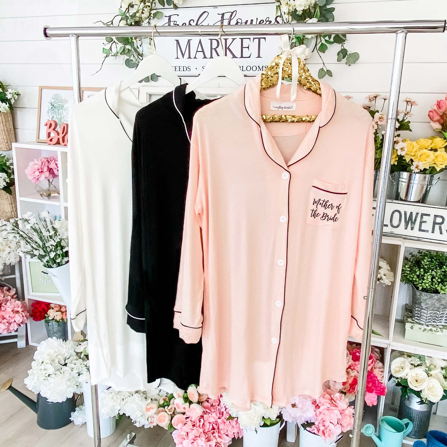 Mother of the Bride Pajamas Gift for Mother of the Bride Sleep Shirt Mother of the Bride Button Down Shirt Mother of the Groom Sleep Shirt-ilovevango