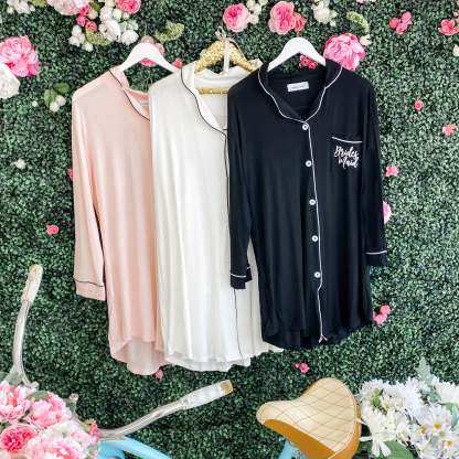 Mother of the Bride Pajamas Gift for Mother of the Bride Sleep Shirt Mother of the Bride Button Down Shirt Mother of the Groom Sleep Shirt-ilovevango