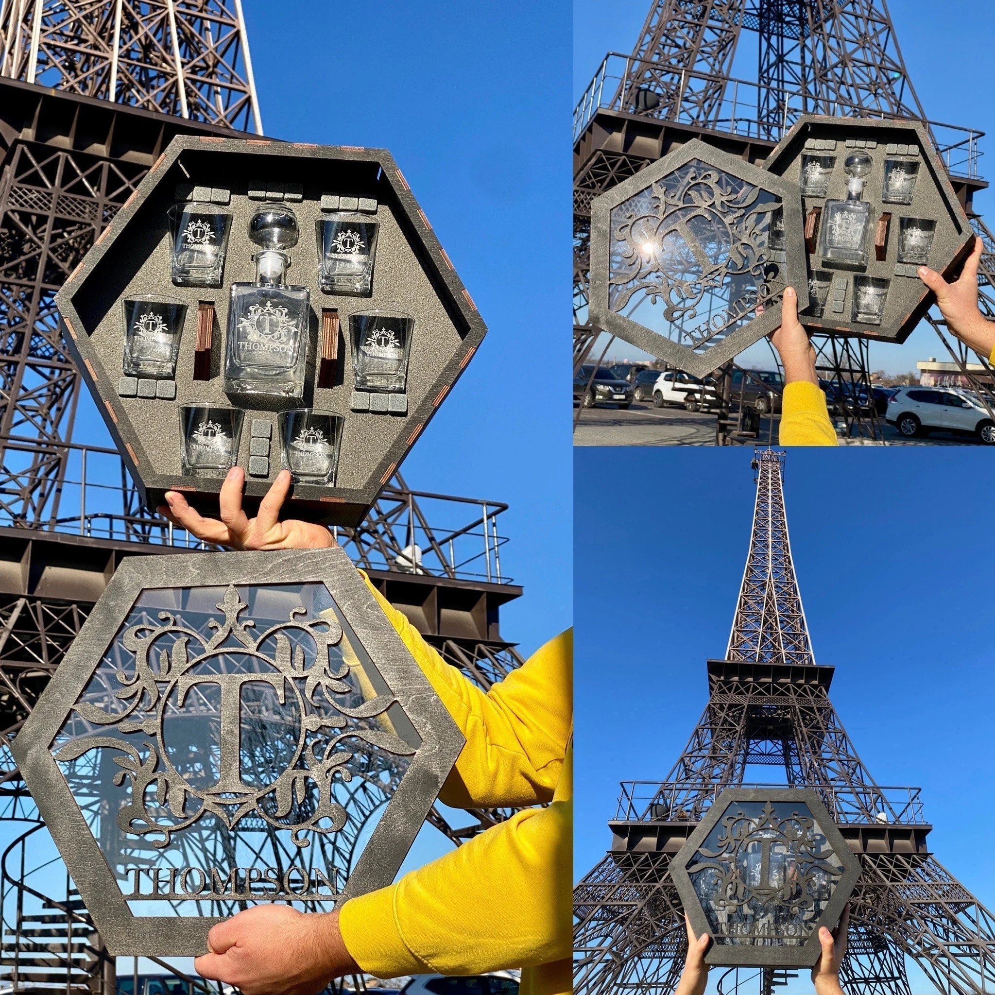 Whiskey Decanter Set, Engraved decanter, Christmas Gift, Personalized Whiskey Gift