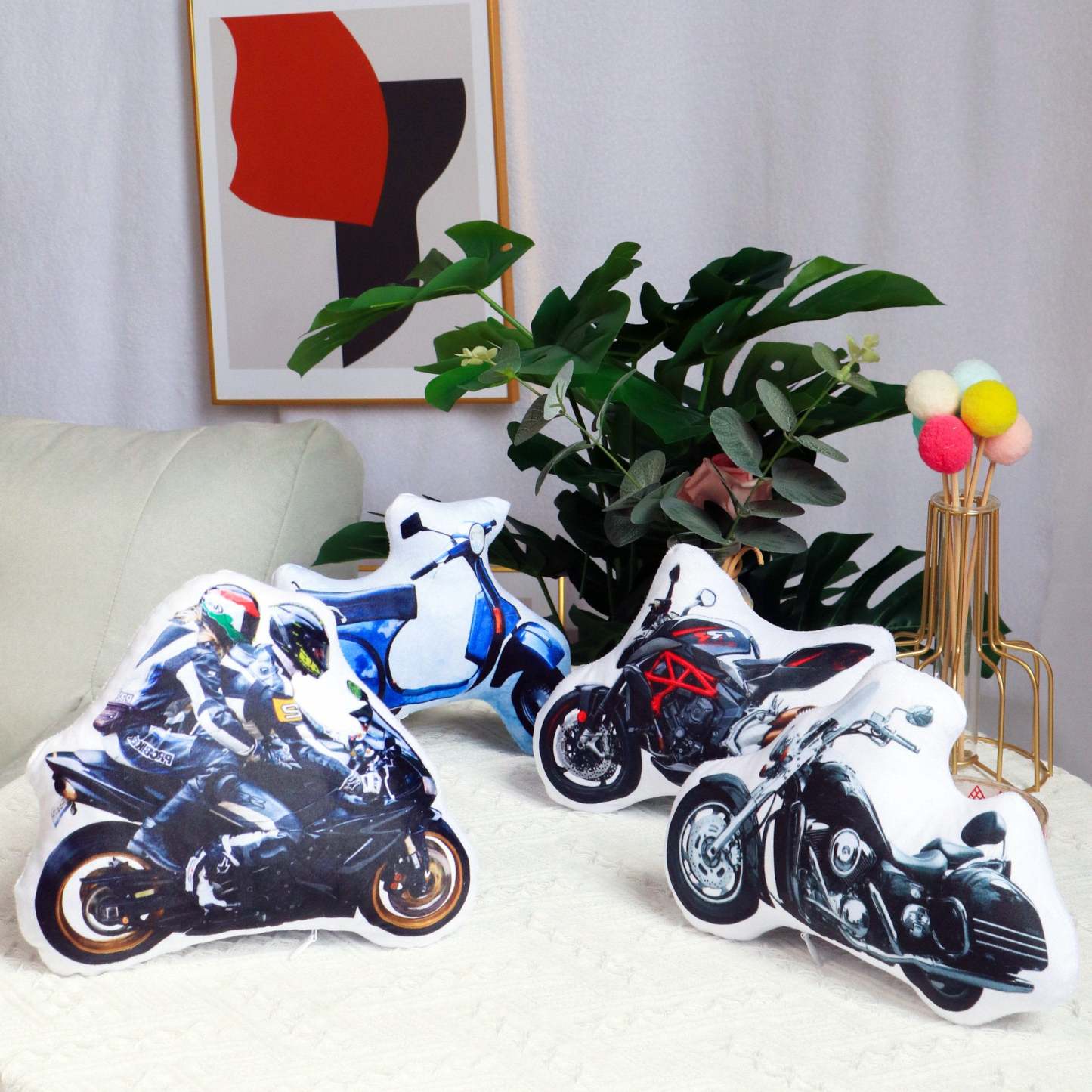 Personalized Photo DIY Car Cushion Racing Toys Motorcycle Pillow Custom Car Shape Pillow Picture Cushion Custom Car Pillow-ilovevango