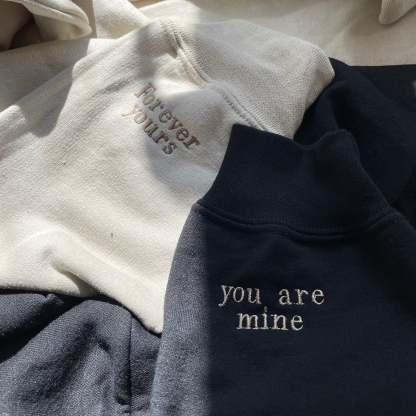 Custom personalised embroidered hoodie or sweatshirt crewneck, couple gifts anniversary gf/bf lgbtq birthday wedding gift matching hoodies-ilovevango