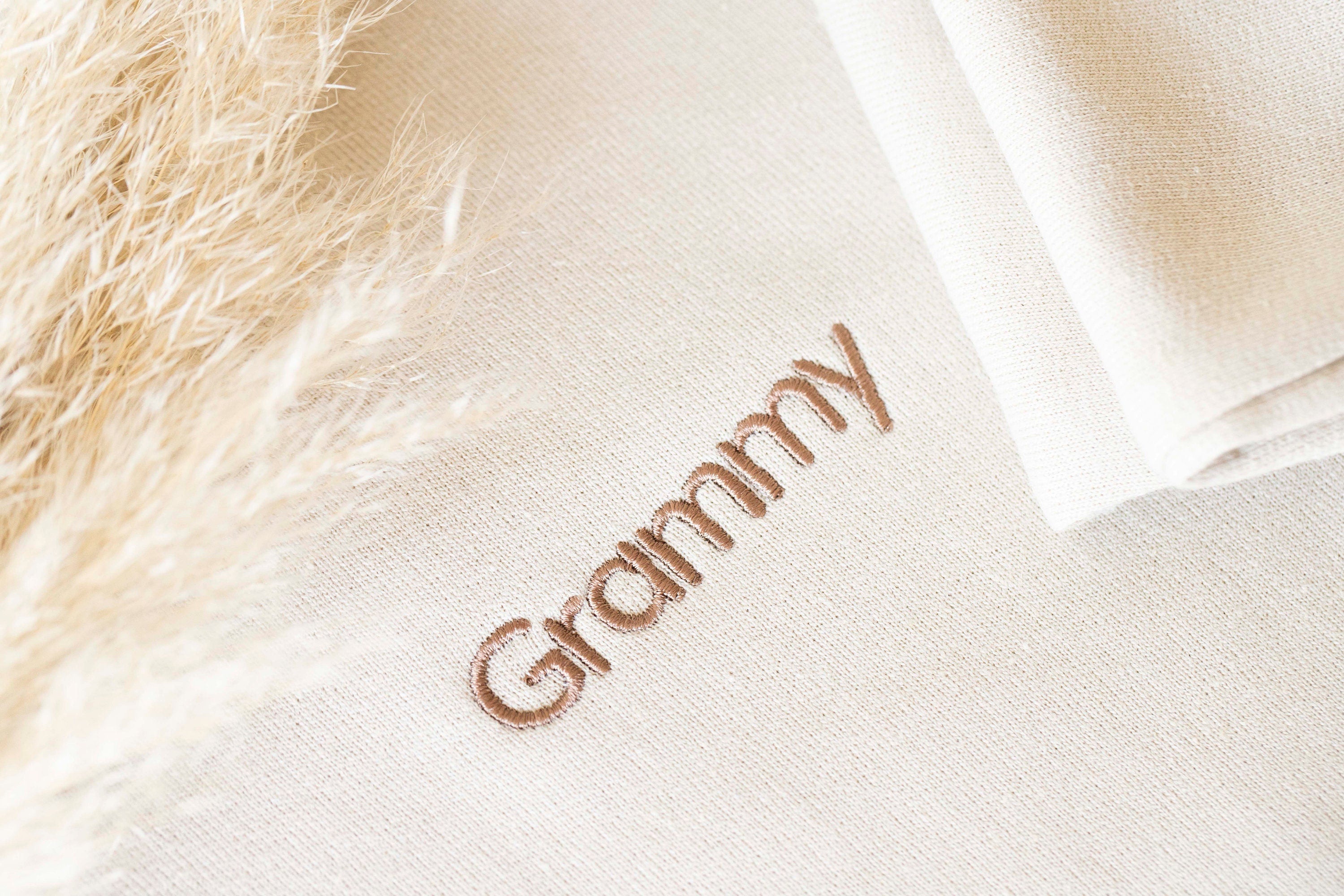 Custom Pocket and Sleeve Embroidered Sweatshirt, Embroidered Mom Grandmother Sweatshirt with Kids Names Kids Names, Personalized Embroidered-ilovevango