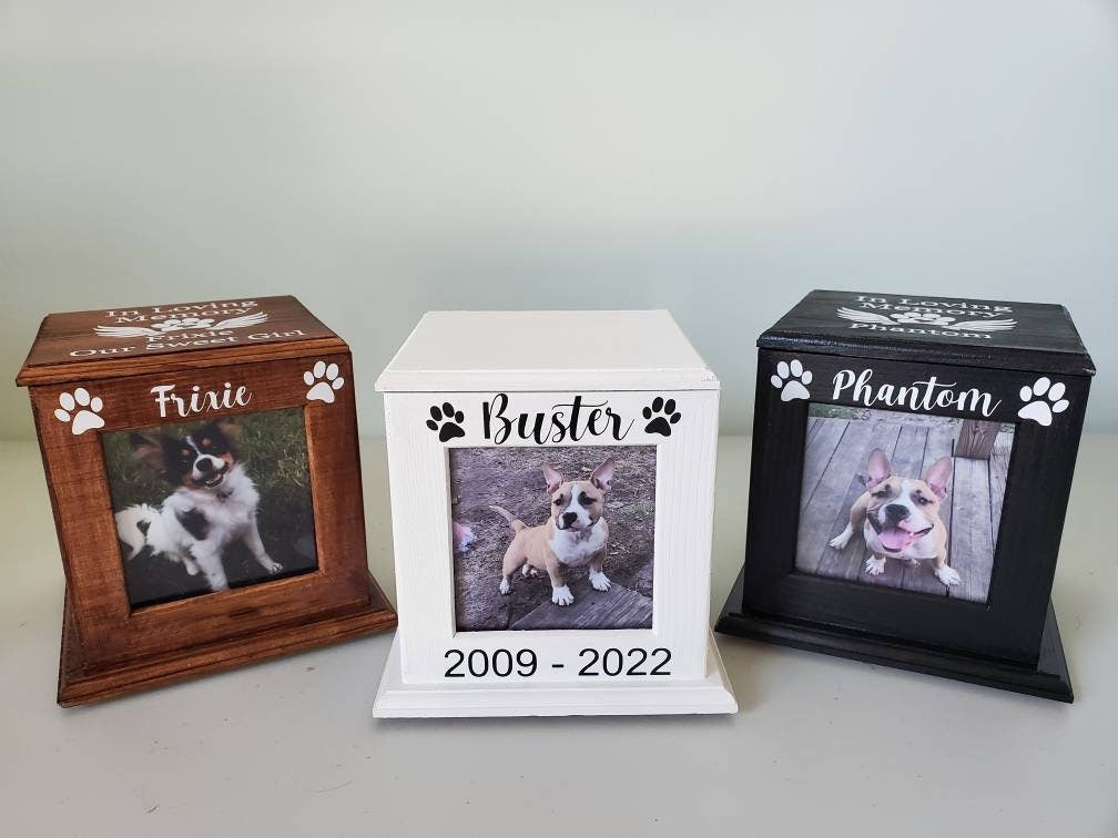 Pet Urn For Dogs Ashes, Pet Urn For Cats, Dog Urn With Picture, Cat Urn With Photo, Pet Memorial Cremation Urn , Urn For Dogs, Urn For Cats-ilovevango