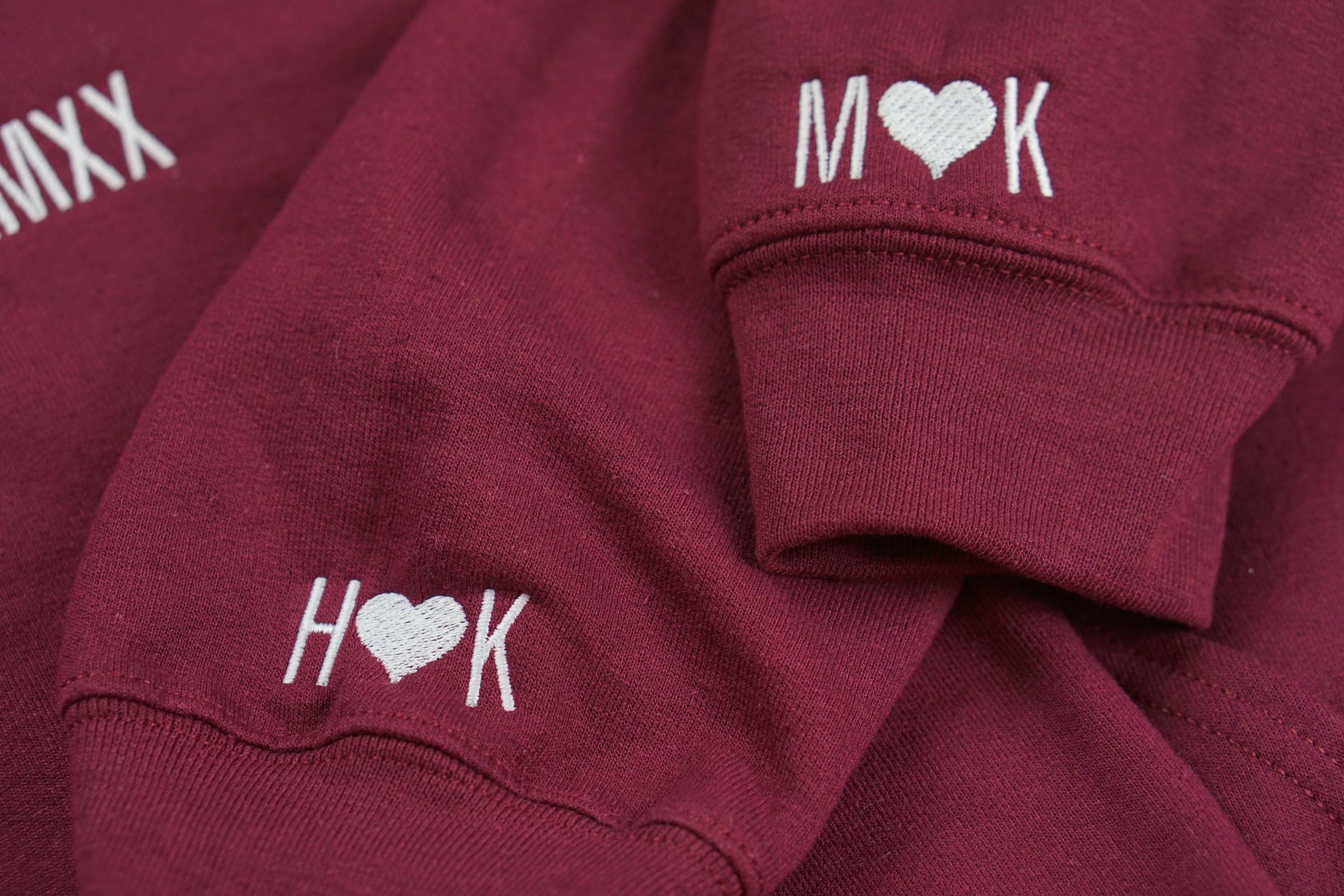 Roman Numerals Anniversary Embroidered Zip Up Hoodie | Embroidered Hoodie | Couples Hoodie Gift | Sweatshirt | Anniversary Date Hoodie-ilovevango