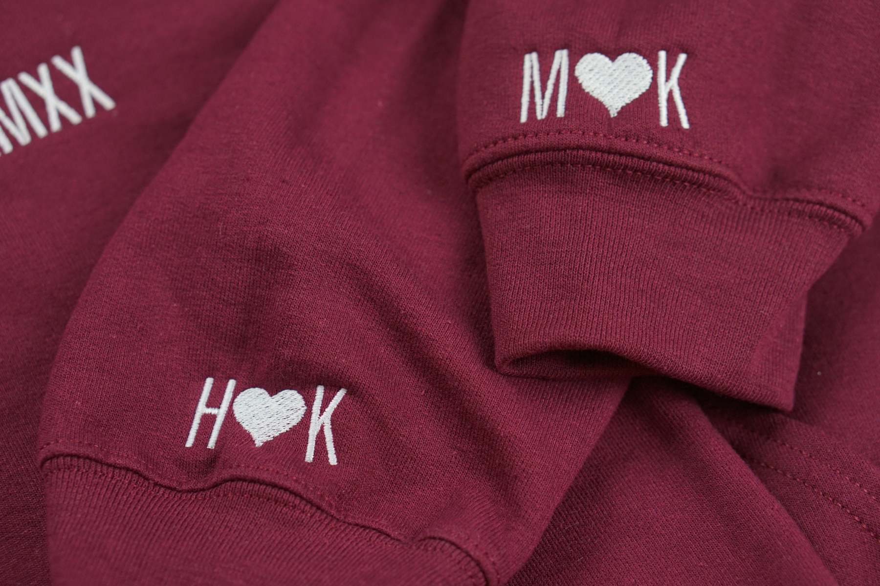 Roman Numerals Anniversary Embroidered Zip Up Hoodie | Embroidered Hoodie | Couples Hoodie Gift | Sweatshirt | Anniversary Date Hoodie-ilovevango