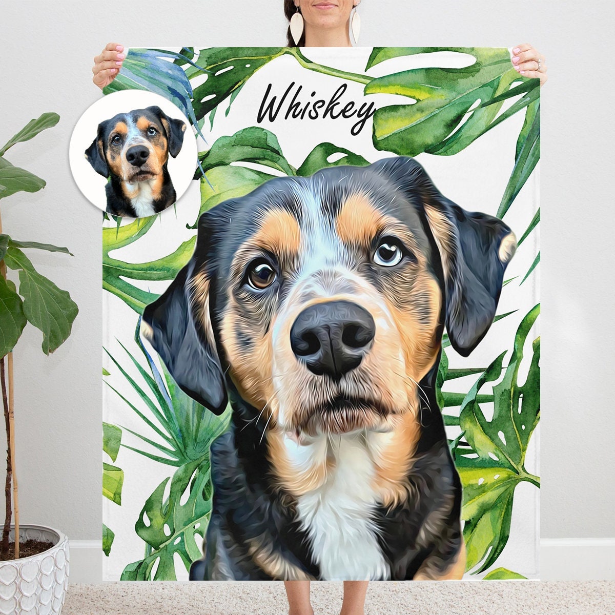 Custom Dog Blanket, Pet Blanket, Made from your Photo, Dog Lover Gifts, Dog Mom Gift, Pet Lover Gifts-ilovevango
